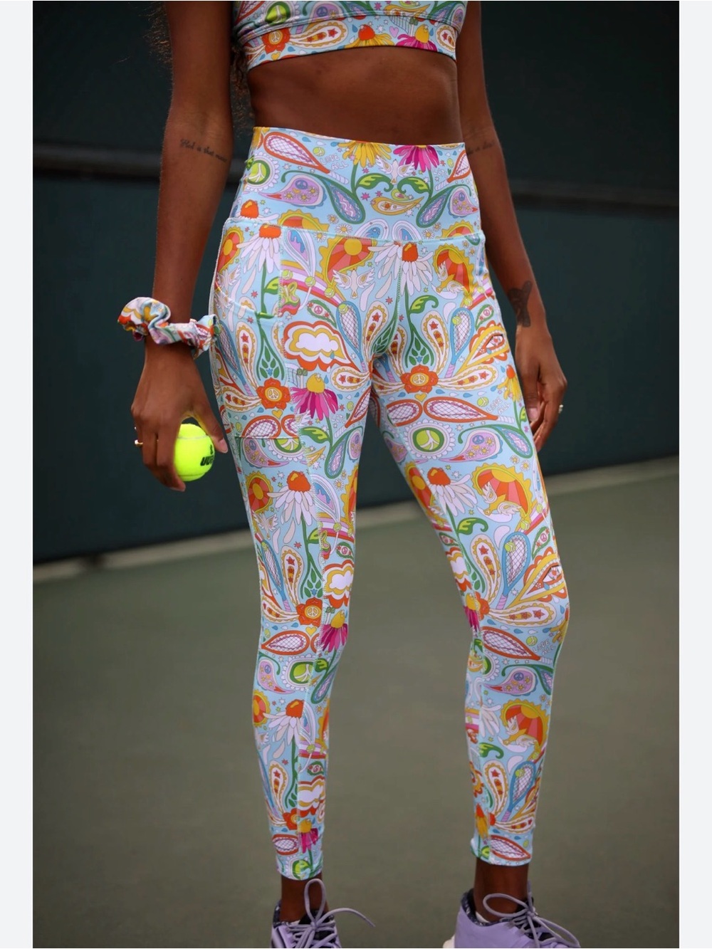 Laurel Canyon Tennis Club Love All Paisley Printed Leggings